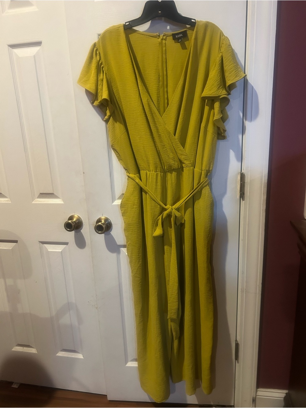 MSK Mustard Yellow Wrap Maxi Dress